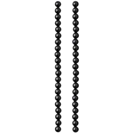 Black Round Jasper Beads, 8mm by Bead Landing™